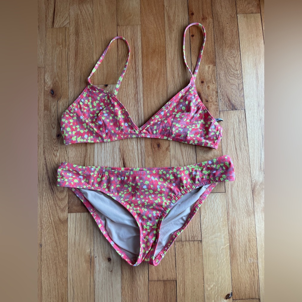 JCrew speckle dot French style bikini